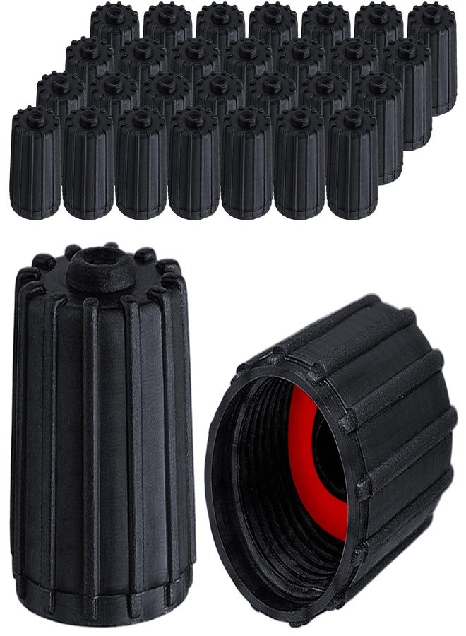 MEAJOO 30PCS Plactic Tire Valve Stem Caps, Leak-Proof Air Protection, with O-Ring Rubber Seal, Universal Tyre Valve Dust Caps for Cars, SUV, Trucks, Bikes, Motorcycles, Bicycles(Black) - Image 1